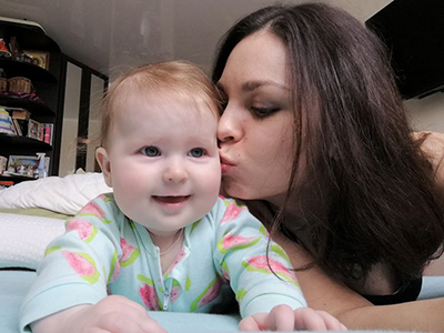 The mother simply kissed her little baby, and she will definitely never forget her reaction...