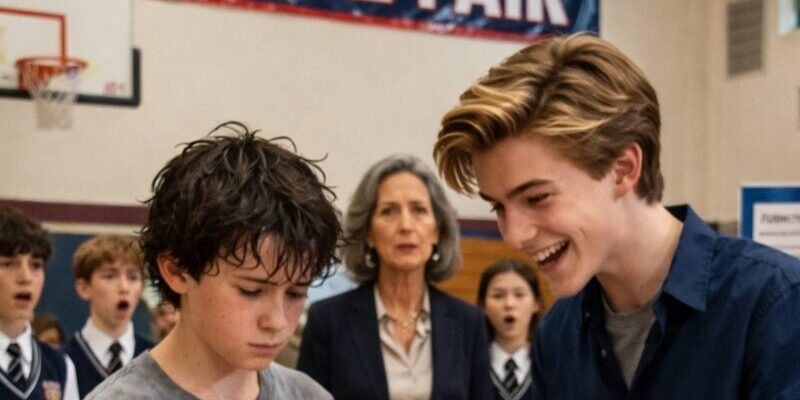 The billionaire's son mocked his classmate in front of everyone, but what happened a moment later shocked the entire class.