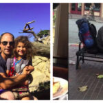A little girl shared her food with a homeless person