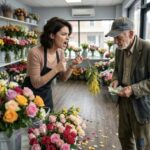 She humiliated a poor old man with a broken flower… but what he said next left everyone speechless.