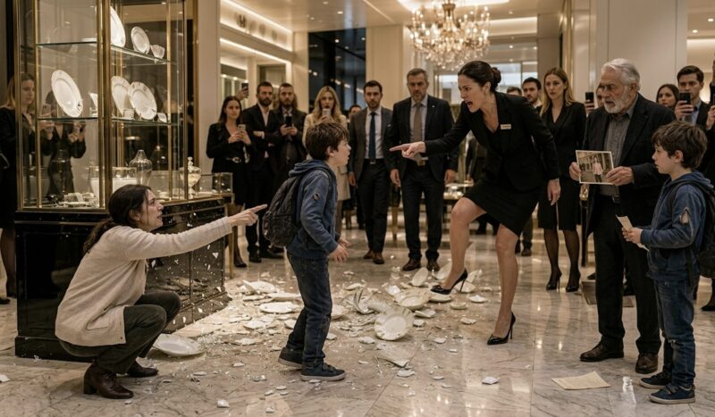 He broke a plate in a luxury showroom… But when his mother's name was mentioned, everyone froze.