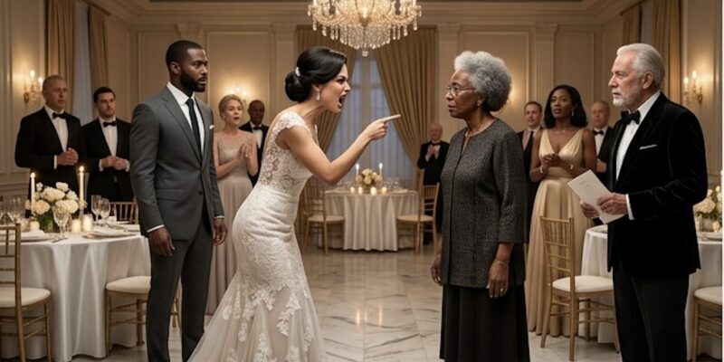 “How dare you come to my wedding in such shabby, cheap clothes?!” cried the bride… without even suspecting who this Black woman was or what she was about to reveal.